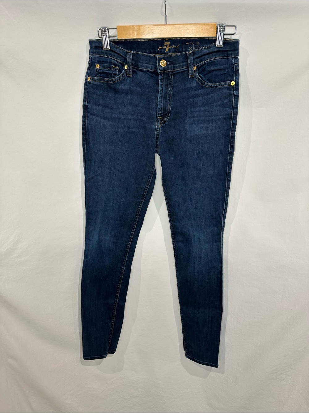 7 For All Mankind Dark Blue Skinny Jeans